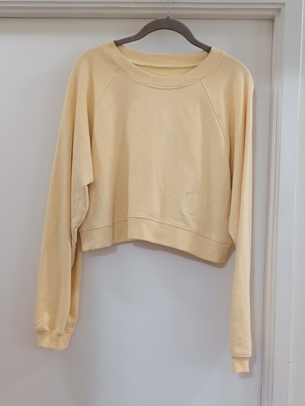 Daily Drills Cropped Long Sleeve Crew Reversible Yellow EUC